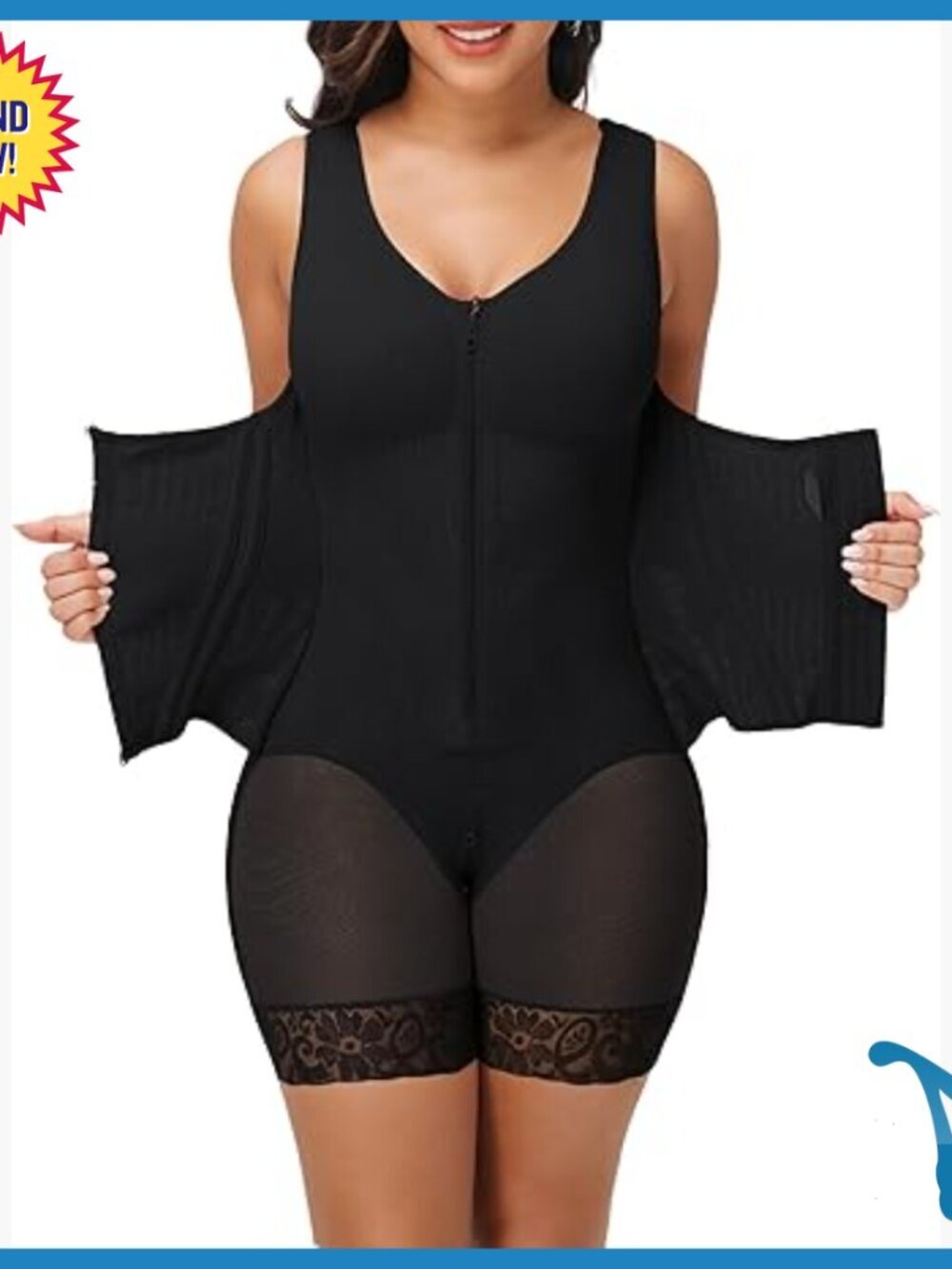 High Compression Full Body Shaper with Built-in Bra and Tummy Control